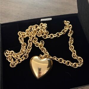 Gold Heart Chain Necklace